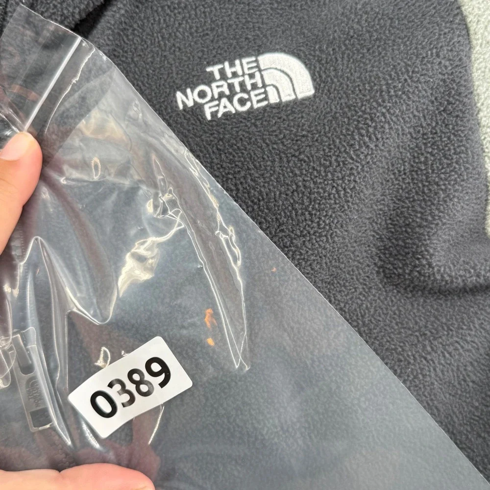 The North Face Fleece Hoodie Teen L/12 Grey Good Full Zip Colorblock Jacket